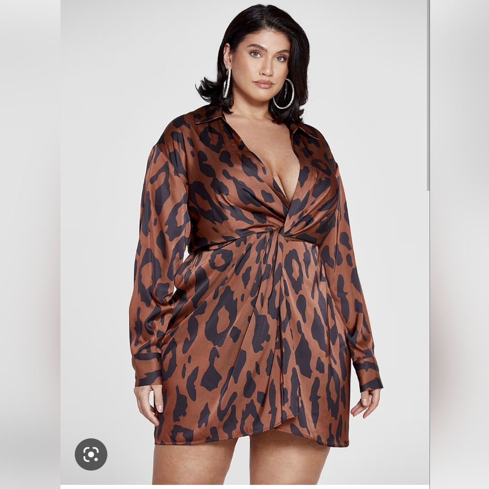 Gabi Fresh Twist Front Shirt Dress